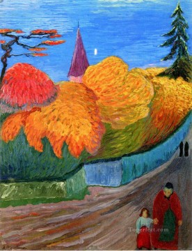 Expresionismo Painting - paisaje Marianne von Werefkin Expresionismo